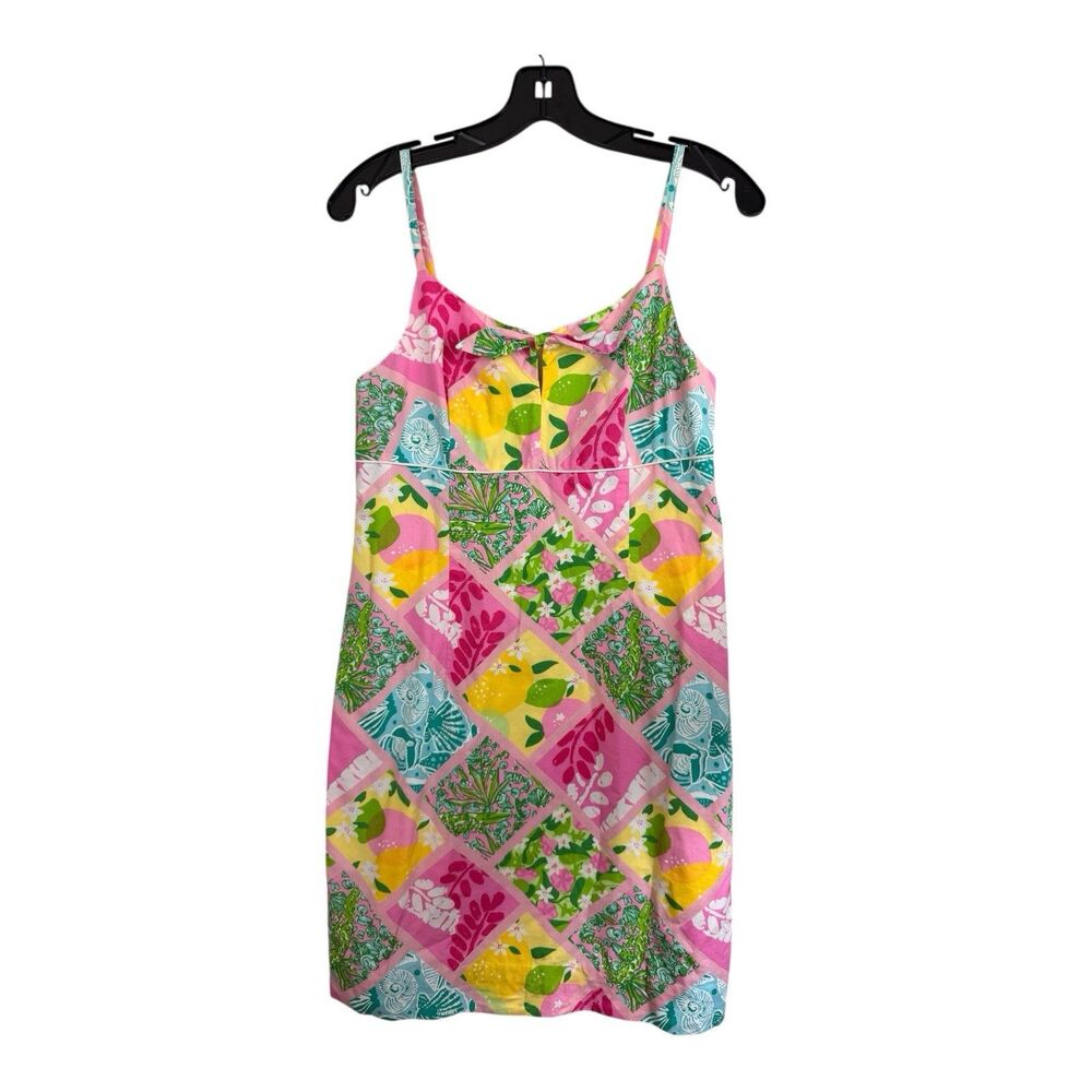 VTG Lilly Pulitzer Dress Sz 8 (Fits Like XS) Colorful Mini Spaghetti Straps